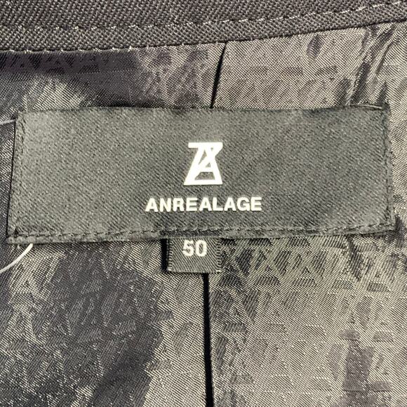 ANREALAGE Size M Black Wool Oversized Tulle Ribbon Jacket - Picture 7 of 10